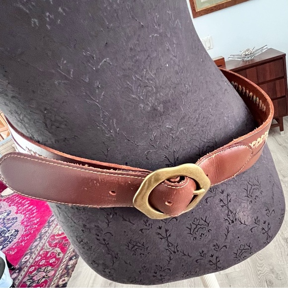 Lucky Brand Accessories - Lucky Brand Vintage Brown Woven Leather Belt Large Made in India